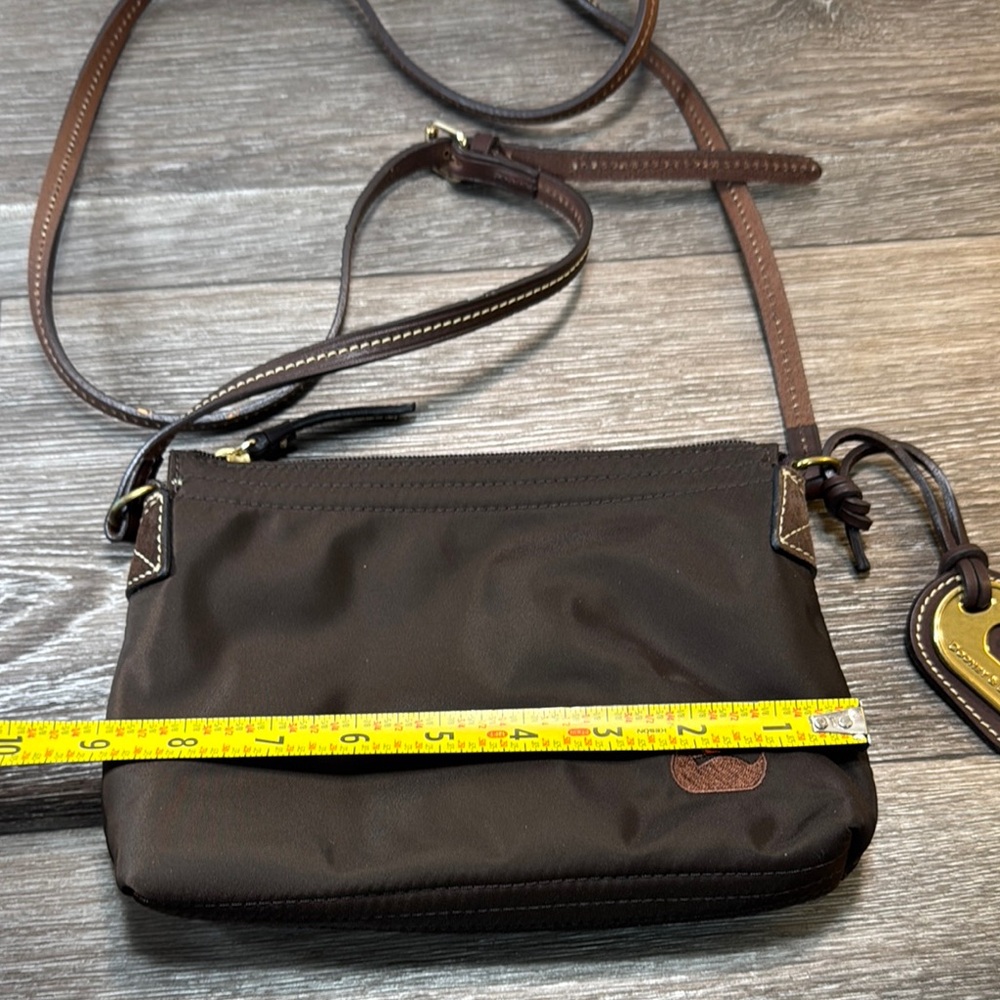 Dooney & Bourke Brown Nylon Crossbody Bag with Leather Trim - Picture 3 of 7